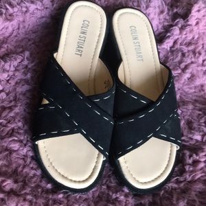 Sandales Femme Colin Stuart – Compensées, Coloris Multicolore – Taille US 6 – Neuf Avec Défaut